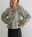 Long sleeves top in leopard