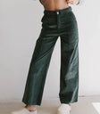Corduroy pants in hunter green
