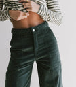 Braided waist pats in hunter green