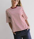 striped tee shirt in red