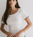 black trim top in white