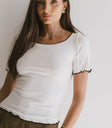 ribbed top in white