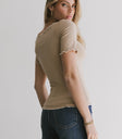 short sleeve ribbed top