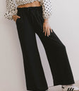 black soft bottom pants