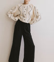 wide leg soft bottom pants in black
