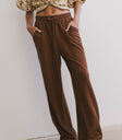 BROWN DRAWSTRING PANTS