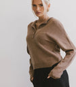 Round neck top in brown