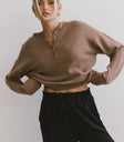 Knit top in brown