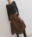 Knit top in charcoal