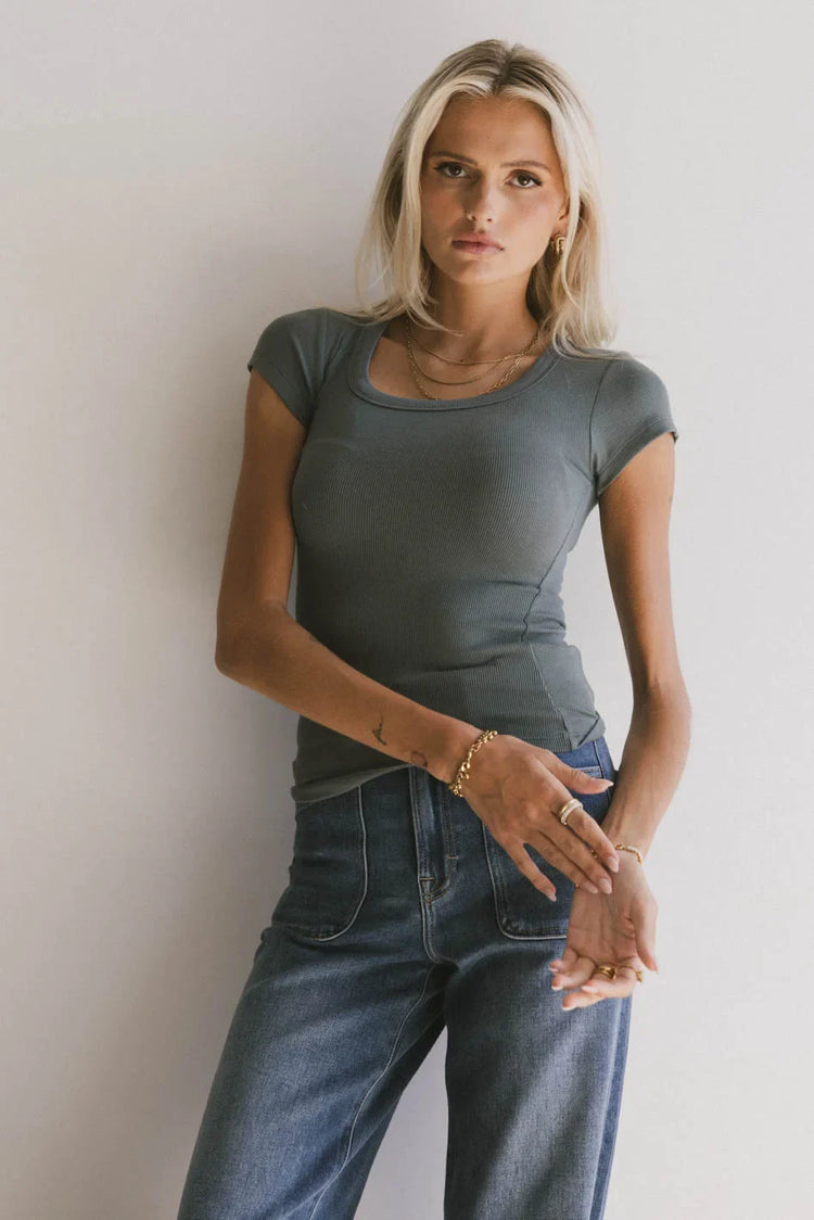 Round neck top