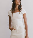 white basic top