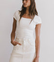 white tee