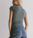 Plain color top in teal