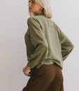 Plain color top in olive