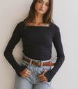 Knit top in navy