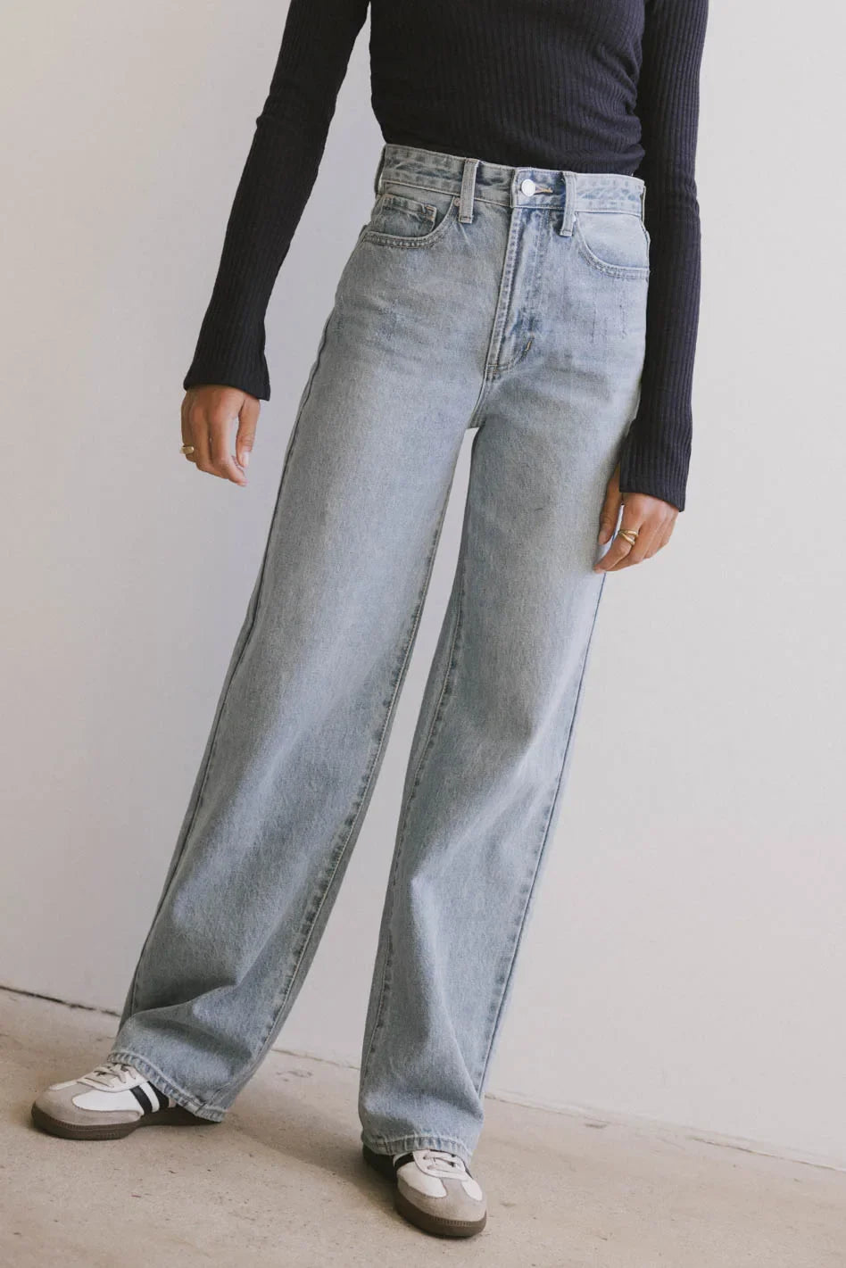 High rise denim