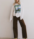 wide leg brown pants