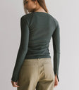 Knit top in teal
