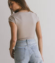 taupe short sleeve tee