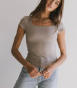 square neck tee