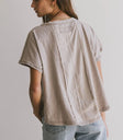 Plain color top in taupe