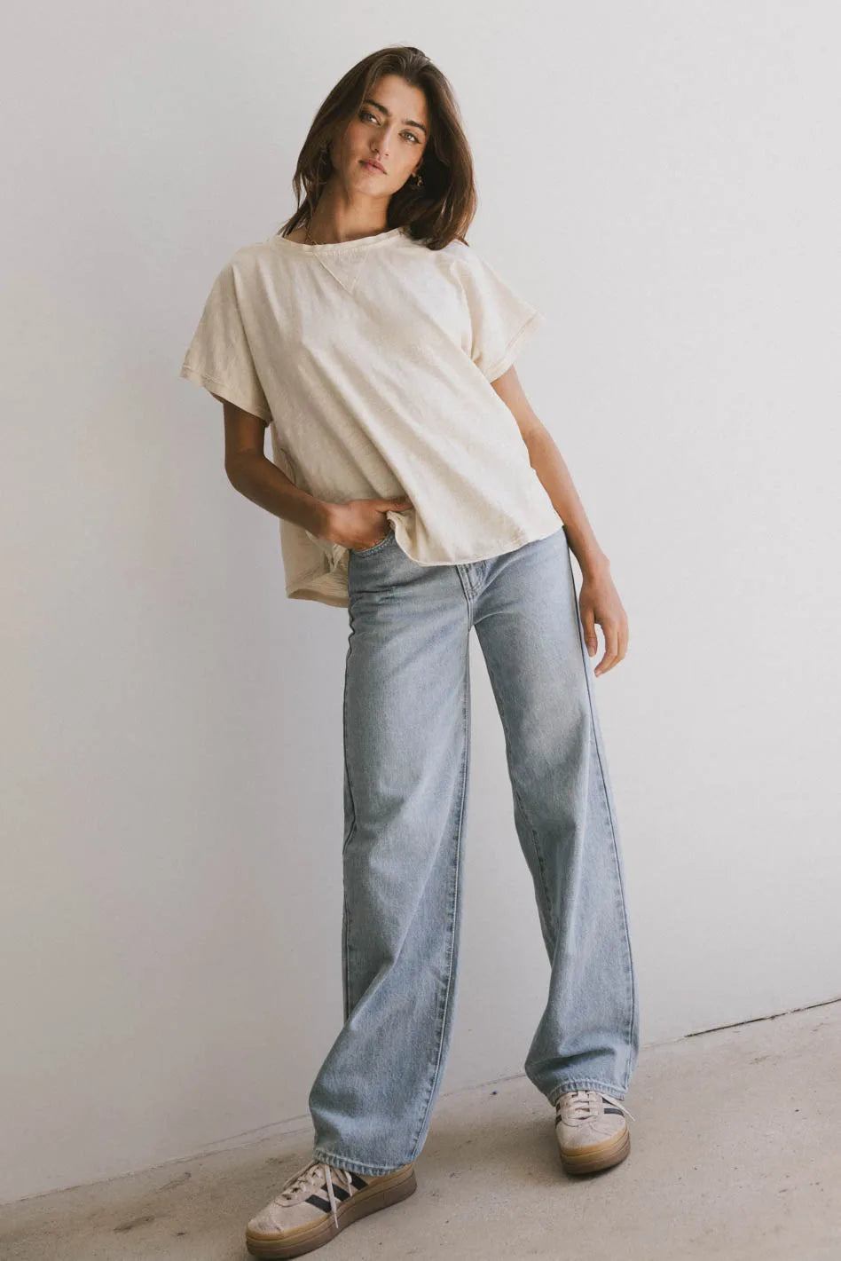 Knit top in cream