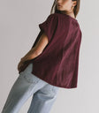 Plain color top in wine