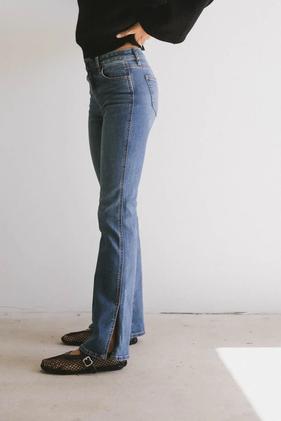 Medium wash denim jeans
