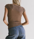 Plain color top in brown
