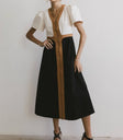 Short sleeves dress in black