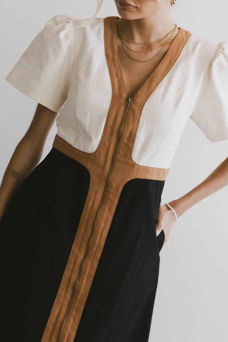 V-Neck dress in black
