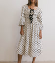 polka dot midi dress