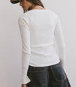 Plain color top in white