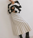 black and ivory striped sweater