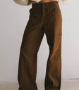 brown utility pants