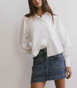 Collared top in white