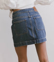 Two back pockets denim skirt