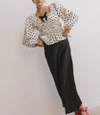 Woven top in cream