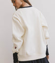 CREAM AND NAVY SWEATER