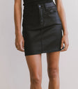 High rise mini skirt
