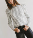 Round neck top in grey