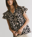 V-Neck top in black
