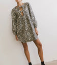 Leopard print mini dress