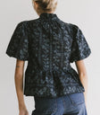 Printed top in blue