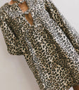 Printed dress in leopard