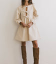 CREAM CORDUROY DRESS