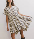 Woven dress in cream