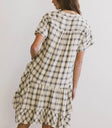 Plaid dress in cream
