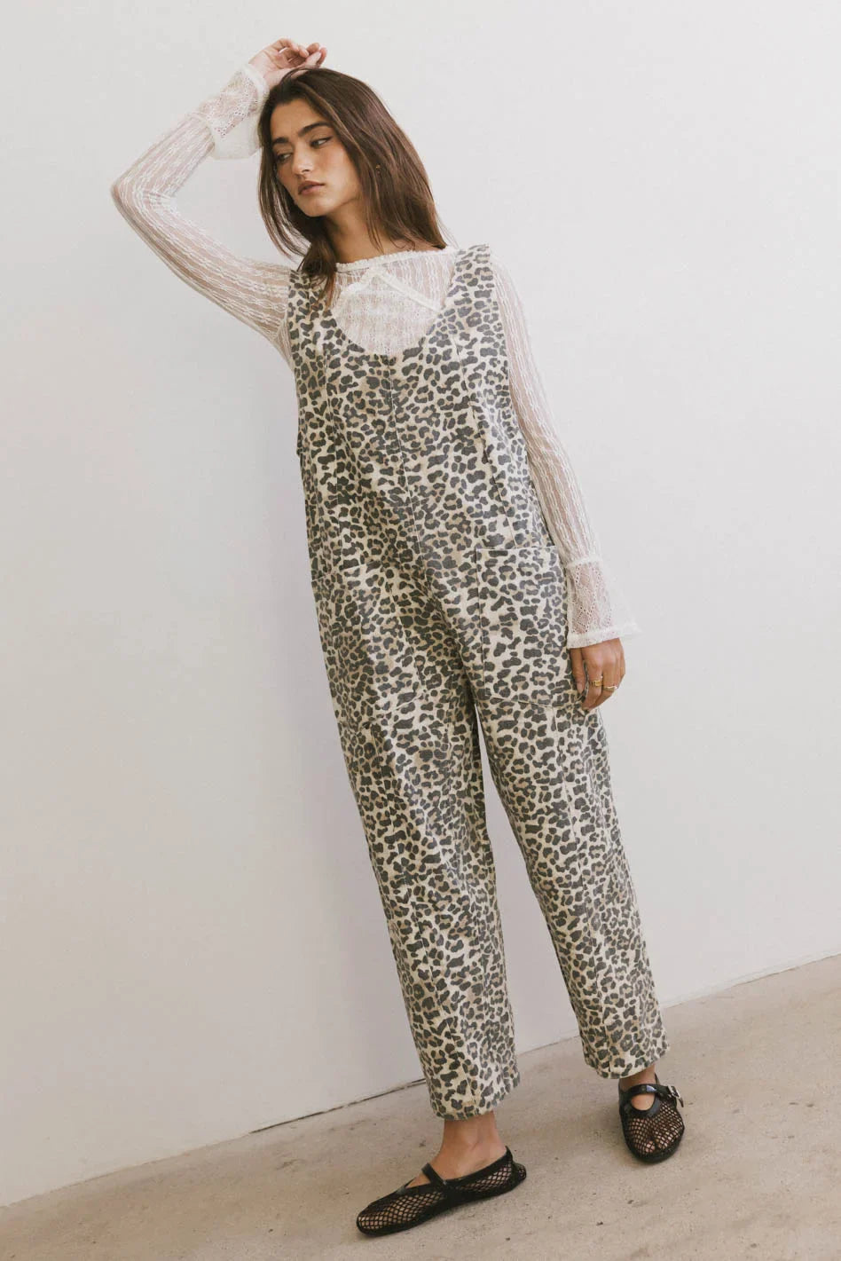 Jumpsuit in leopard print