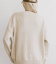 Plain color sweater in beige